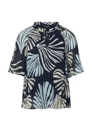 s.Oliver BLACK LABEL - Bluse blau/mehrfarbig - Gr. - 44