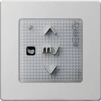Somfy Rollladen-Funksteuerung Somfy Funkwandsender Smoove Origin RS100 io Pure Shine inkl. Rahmen, 1