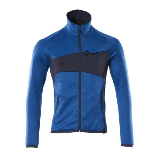 MASCOT Herren Fleecepullover mit Reißverschluss ACCELERATE Azurblau / Schwarzblau M - 18103-316-91010-M