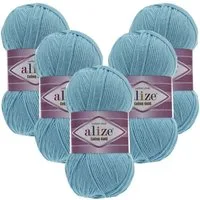 Alize 5 x ALIZE Cotton Gold Häkelwolle, 330 m, Handstrickgarn,Premium Wolle, Amigurumi