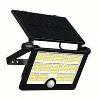 Fyrove LED Solarleuchte Außen-Wandleuchte LED Solarlampe Solar Strahler mit Bewegungsmelder, LED fest integriert, 232 LEDs Drehbar Solarleuchte, IP65 Wasserdicht Solar Garten Fluter
