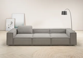 Home affaire 3,5-Sitzer "Watertown, modernes Big-Sofa XXL, 336 cm Breite, auch in Feincord" Riesiges Designersofa mit viel Platz & weichen Bezügen in Trendfarben