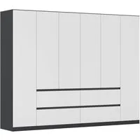 rauch Drehtürenschrank Mehrzweckschrank Aktenschrank Mietswohnung Garderobe MAINZ 271cm breit (3 verschiedene Ausstattungen BASIC/CLASSIC/PREMIUM (inkl. SOFT-CLOSE) grifflose Front, Außentüren mit Push-to-Open Funktion MADE IN GERMANY