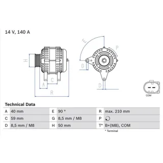 Bosch Lichtmaschine 140A Audi A4 A5 Q5 2,0 0986081340