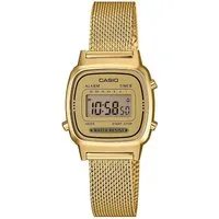 CASIO VINTAGE Chronograph LA670WEMY-9EF, Quarzuhr, Armbanduhr, Damenuhr, Digitaluhr, Datum, Edelstahlarmband