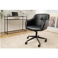 riess-ambiente Drehstuhl EUPHORIA schwarz, Büro · Kunstleder · Metall · höhenverstellbar · mit Armlehne · Design