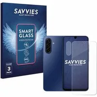 Savvies Displayschutzglas Schutzglas Panzer für Samsung Galaxy A17 5G (Display+Kamera), 3 Stück, Schutzfolie Display Schutz Glas Folie klar