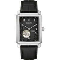 Bulova Automatikuhr Sutton 96A269, Armbanduhr, Herrenuhr, Damenuhr, Lederarmband