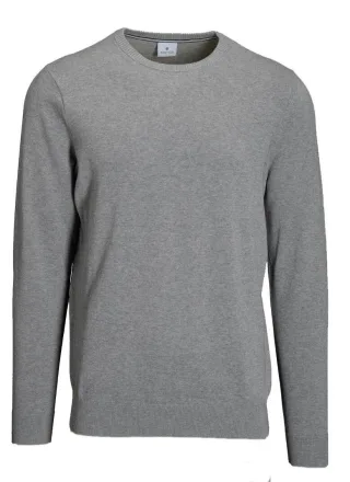 BASEFIELD - NOS Rundhals Pullover silver mel. - Gr. - XXL