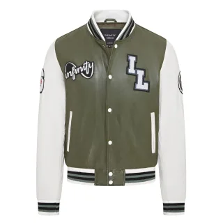 Baseball-Bomberjacke aus Leder f�r Herren im Letterman-Stil - Ashwood