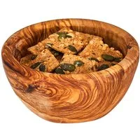 Levandeo® Dekoschale, Schüssel ca. 12x4cm Schale Holz Olivenholz Holzschale Salatschüssel