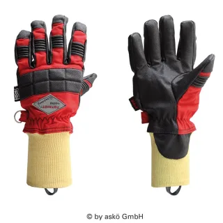 Brand-Handschuh PATRIOT® Fireproof askö | Strickbund  | EN 659+A1+AC:2009 | direkte Feuerbekämpfung | Innenangriff 6 Rot