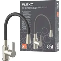 Eisl Spültischarmatur Flexo Küchenarmatur, flexibel, Edelstahl, Soft-Touch, Eco-Click, Cold-Start