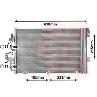 Van Wezel Klimakondensator + Trockner Opel Astra H + GTC Caravan Zafira B 1,2-2,8 +CDTI