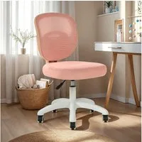 IDIMEX Schreibtischstuhl MALYA, Bürostuhl für Kinder, ergonomische Lehne, atmungsaktiver Stoff Rosa