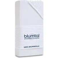 Blumtal Spannbettlaken Blumtal Basics 100% Baumwolle, Baumwolle, Gummizug: Rundum, (1 Stück), Jersey Bettlaken - atmungsaktiv, strapazierfähig und faltenfrei
