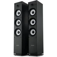 Bennett & Ross Ultrasphere 3-Wege HiFi Boxen Paar, schwarz Stand-Lautsprecher (400 W, mit Bassreflex-Konstruktion, Maserung in Holzoptik, schwarz)