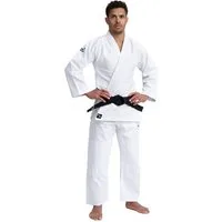 IPPONGEAR Judoanzug Basic 2 (Gummizug & Schnürband), Einsteiger & Kinder Judoanzug I 550gr/m² weiß
