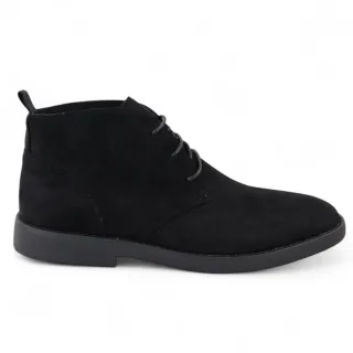 Schwarze Premium Chukka-Stiefel aus Wildleder im Desert-Stil für Herren