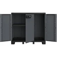 Kreher Mehrzweckschrank Dreitüriger Kunststoffschrank 'Ardesia' (Modell wählbar)