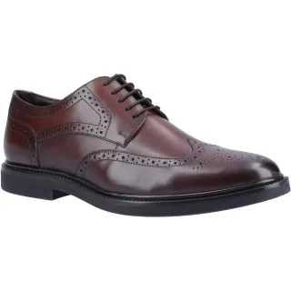 Hush Puppies Kingston Leder Herren Schokoladen Brogues Schuhe