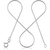 modabilé Silberkette Schlangenkette HEARTFELT, Damen Halskette 0,9mm, 35cm lang, Sterling Silber 925, Made in Germany
