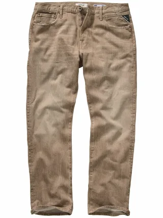 Replay Herren Jeans Aideen Beige 100 % Baumwolle