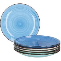 MamboCat Speiseteller 6er Set Essteller flach Blue 26,5cm