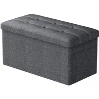 Oak&Tea Sitzbank Sitzbank klappbare Sitztruhe klappbare Aufbewahrungsbox mit Stauraum, 76×38×38 cm & 110×38×38 cm bis 300 kg belastbar Aufbewahrungsbankett