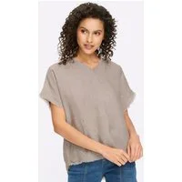 heine Klassische Bluse Leinenbluse Kurzarm