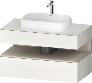 Duravit Qatego Konsolenwaschtischunterbau wandhängend Weiß Supermatt 1000x550x600 mm - QA47310838400 QA4731083840000