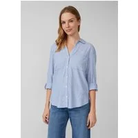 s.Oliver Langarmbluse Bluse Streifenbluse mit aufgesetzten Taschen