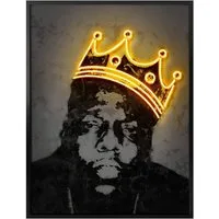 K&L Wall Art Poster Poster Mielu Neon Streets Kult Retro Notorious Biggie Wallace, Wohnzimmer Wandbild modern