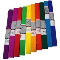 Werola Papierdekoration 617003, Krepppapier in verschiedenen Farben, 10 Rollen, 50 x 250 cm, Bastelpapier, Party-Dekoration, mehrfarbig