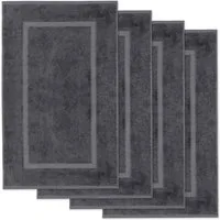 Lavea Badematte 4er Set Badeteppiche Elena Frottee 50x80 cm Badvorleger, 100% Baumwolle, 500 g/m² Frottier, weich & saugstark, pflegeleicht