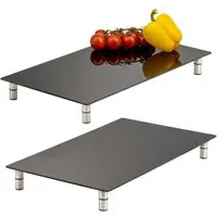 bremermann Schneide- und Abdeckplatte 2er Set aus Glas ca. 52 x 4 x 30 cm (B/H/T)