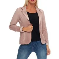 malito more than fashion Jackenblazer malito Damen Blazer im Washed Style, Sakko im Basic Look, Kurzjacke Blazer in Used-Look Optik