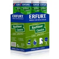 ERFURT Papiertapete Rauhfaser CLASSICO, 20 m x 0,53 m - 6 Rollen