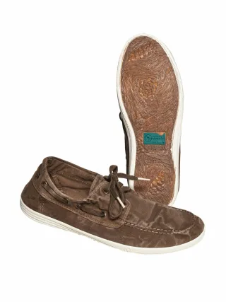 Natural World Herren Sneaker Nautico Enz Beige Obermaterial: Baumwolle