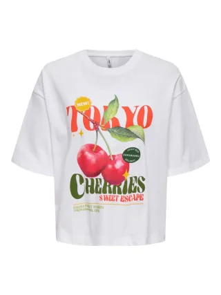 ONLY - T-Shirt - ONLJOSSI weiß - Gr. - M