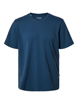 SELECTED MEN - SLMASPEN SLUB SS O-NECK TEE NOOS Oceana - Gr. - XXL