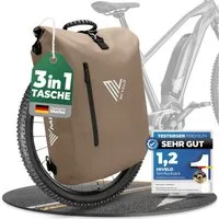 MIVELO Fahrradtasche 3in1 Gepäckträgertasche, Rucksack für Fahrrad Gepäckträger wasserdicht, 20L Volumen