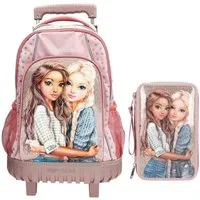 Depesche Kinderrucksack TOPModel Schul-Set Trolley DOTS 2er Set (1x Schulrucksack, 1x Federmäppchen, 2-tlg)