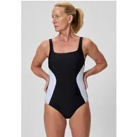 Speedo Badeanzug Speedo Damen Colourblock Contour Badeanzug – 8-A000169002 Schwarz/Weiß