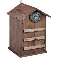 relaxdays Vogelhaus Eulen Nistkasten Holz