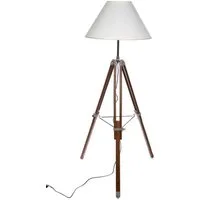 BIRENDY Stehlampe XXL Stativlampe Stehlampe im Dreibein Stativ Look F705 weißer Schirm