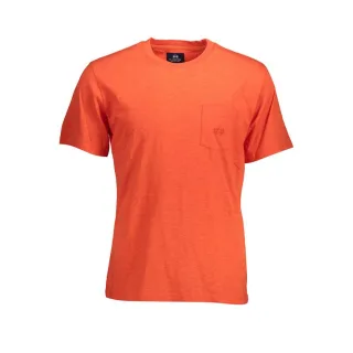 La Martina Rotes Baumwoll-Herren-T-Shirt