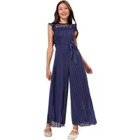 LIPSY Jumpsuit Festlicher Lipsy Jumpsuit, plissierte Spitzenfront (2-tlg)