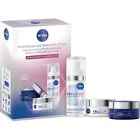 Nivea Gesichtspflege-Set CELLULAR HAUTVERJÜNGENDE GESICHTSPFLEGE ROUTINE-SET, 3-tlg., hochwirksame Anti-Age-Wirkstoffe