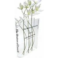 FOUORTUNATE-BEE Tischvase Acryl-Vase in Bücherregal-Optik – Transparent für Tisch & Regal (1 St), Dekorative Glasvase in Regal-Design – Modernes Acryl für Zuhause